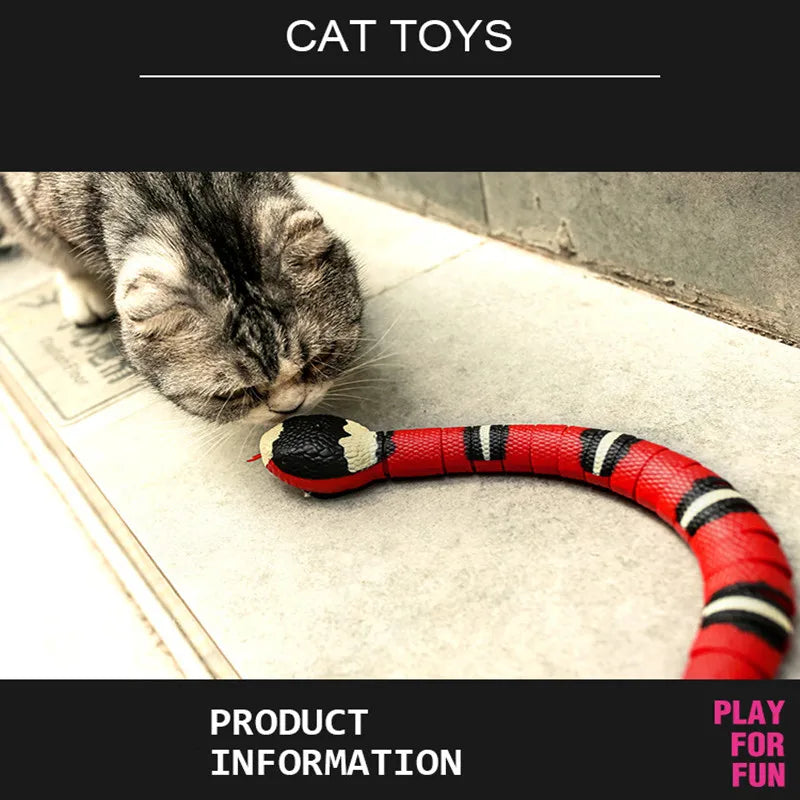 MotionSnake – Smart Interactive Cat Toy (USB Rechargeable)