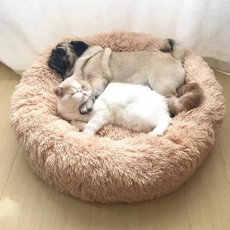 Donut Bed for Cats & Dogs - Ultra-Soft and Calming