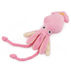 SquishySquid — Plush Squeaky Rope Toy for Dogs