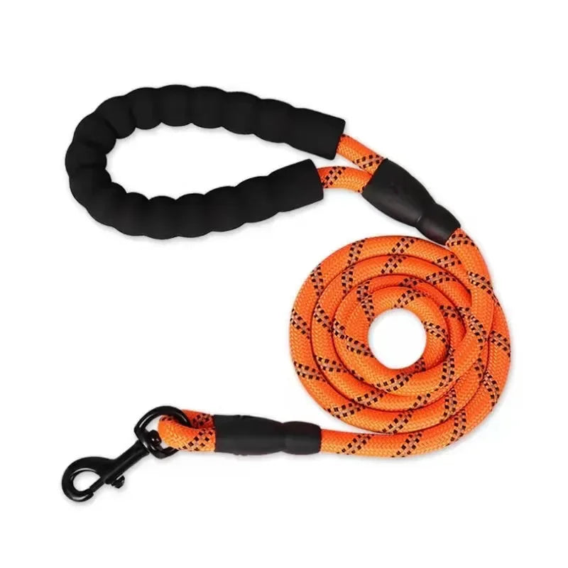 Heavy-Duty Reflective Rope Leash - Strong Dog Leash