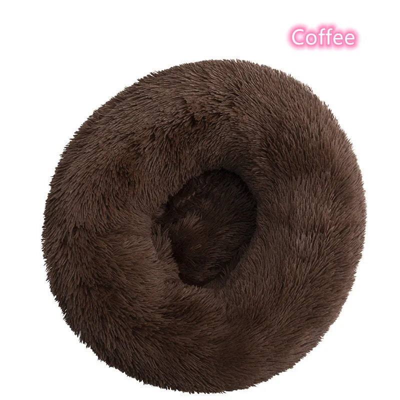 Donut Bed for Cats & Dogs - Ultra-Soft and Calming