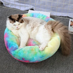 Donut Bed for Cats & Dogs - Ultra-Soft and Calming