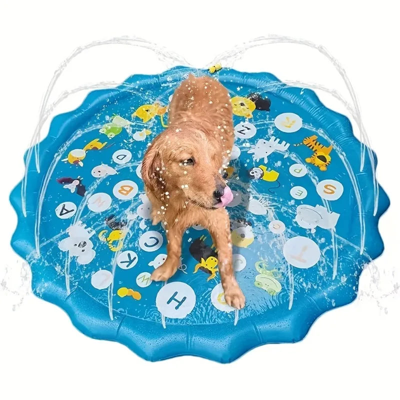 Furbytes SplashZone – Outdoor Pet Splash Pad & Bathing Pool with Spray Function