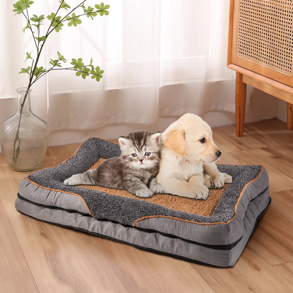 OrthoRest – Anti-Slip Orthopedic Pet Bed with Pillow Support